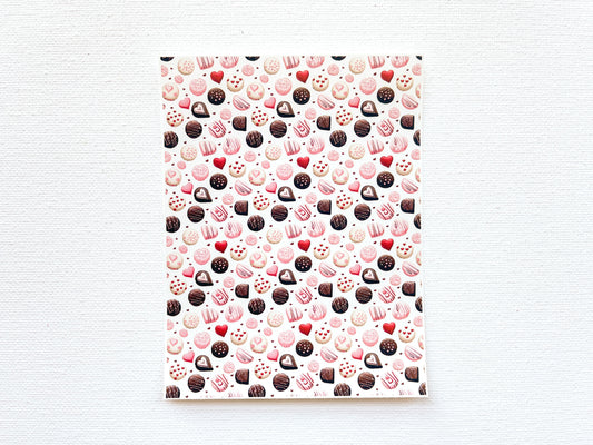 Transfer Sheet for Polymer Clay, Valentine Chocolates