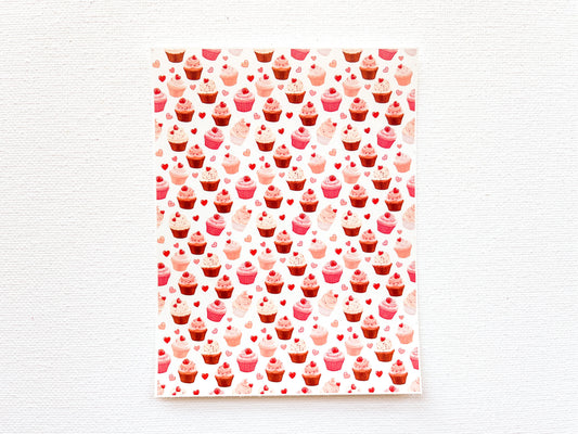 Transfer Sheet for Polymer Clay, Valentine Cupcakes