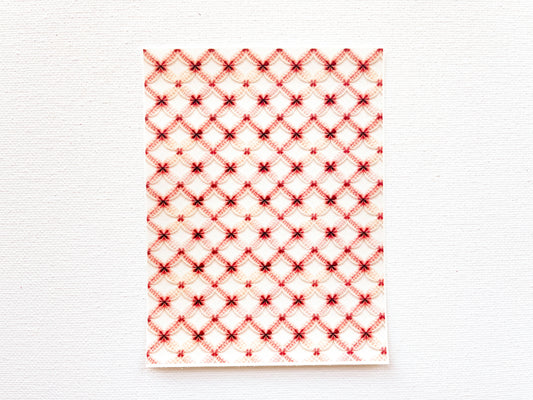 Transfer Sheet for Polymer Clay, Brown Orange Lace Pattern