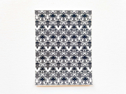 Transfer Sheet for Polymer Clay, Black Lace