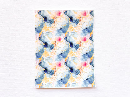Transfer Sheet for Polymer Clay, Alcohol Ink Abstract Patterns