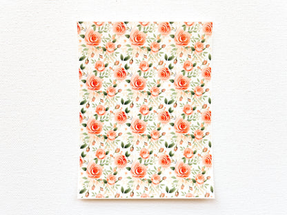 Transfer Sheet for Polymer Clay, Roses