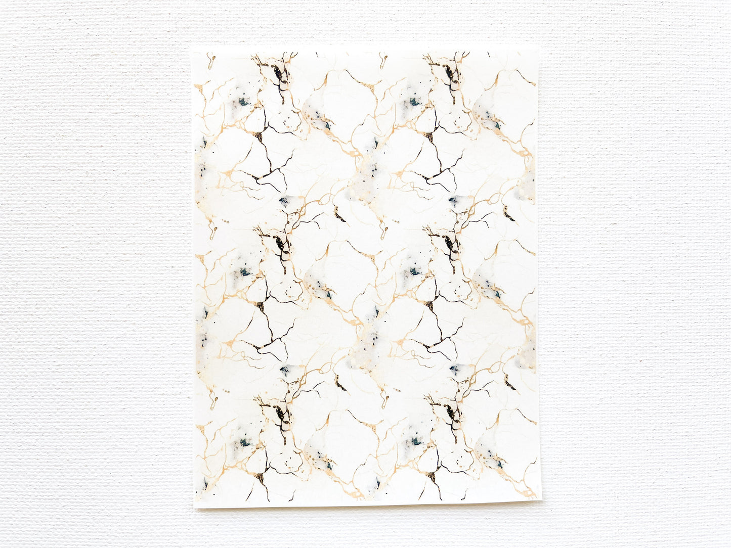 Transfer Sheet for Polymer Clay, White Marble