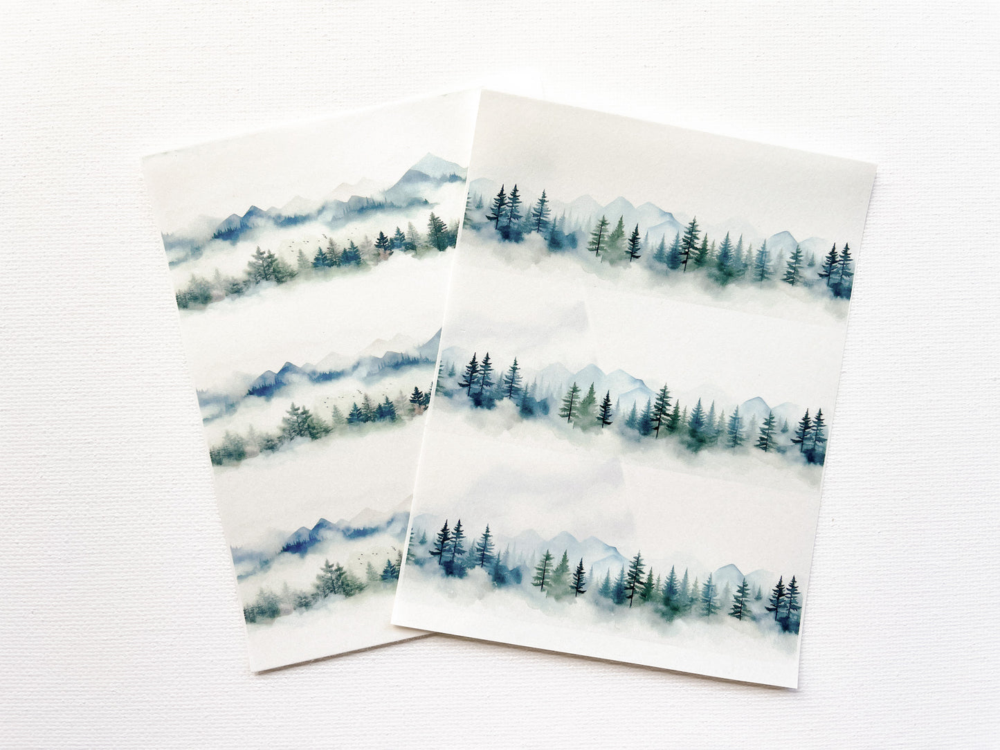 Transfer Sheet for Polymer Clay, Pine Tree Landscape