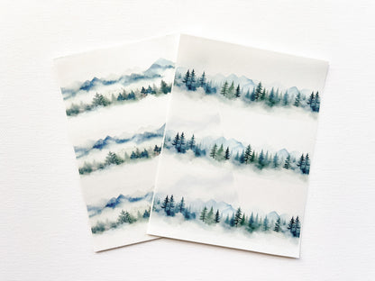 Transfer Sheet for Polymer Clay, Pine Tree Landscape