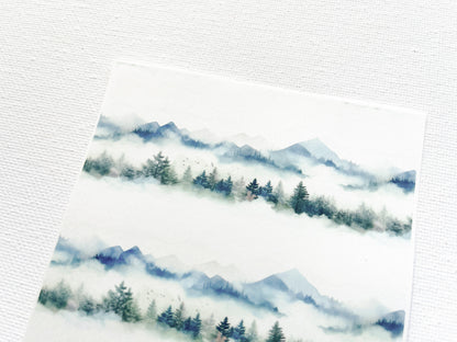 Transfer Sheet for Polymer Clay, Pine Tree Landscape