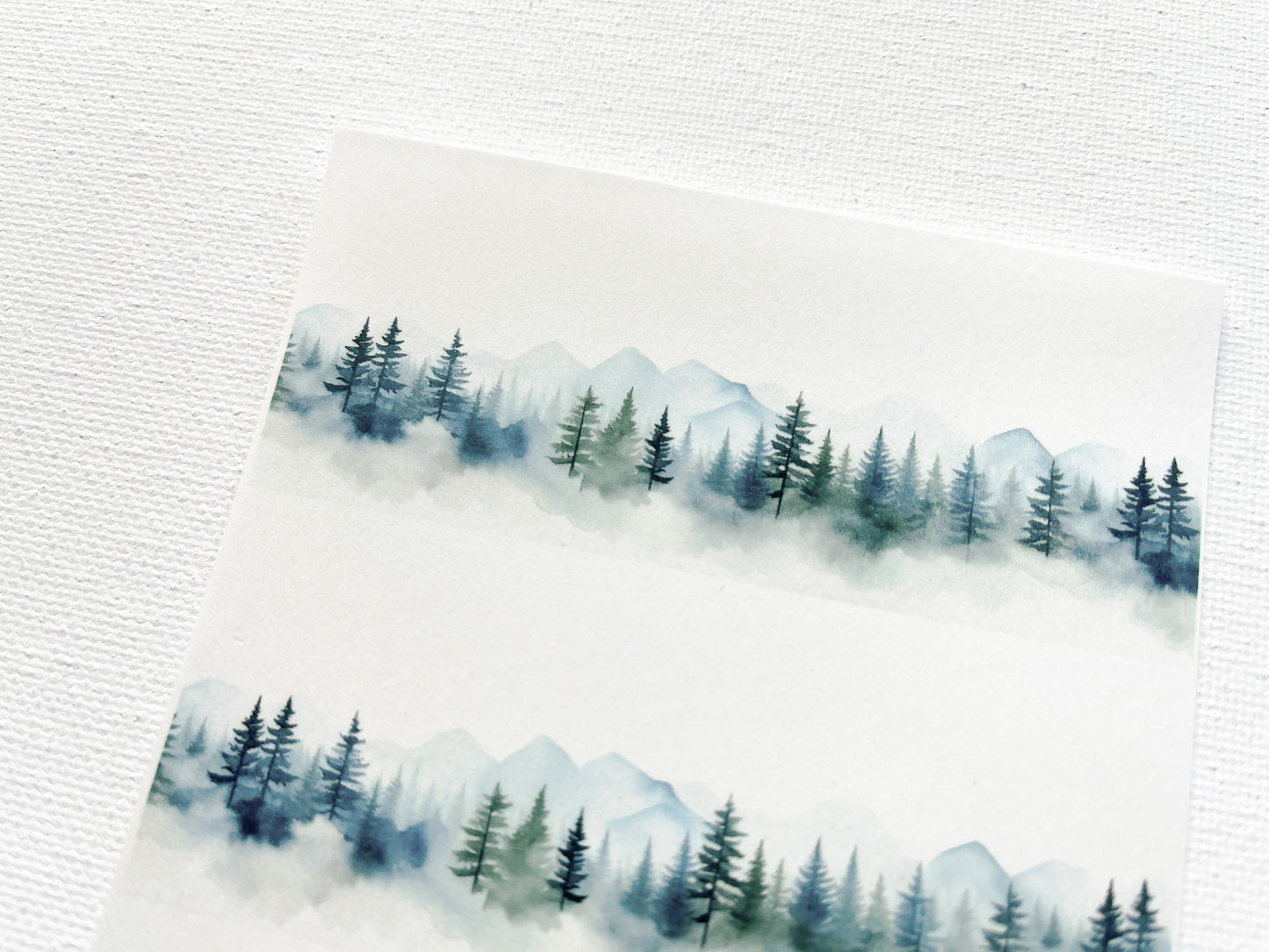 Transfer Sheet for Polymer Clay, Pine Tree Landscape