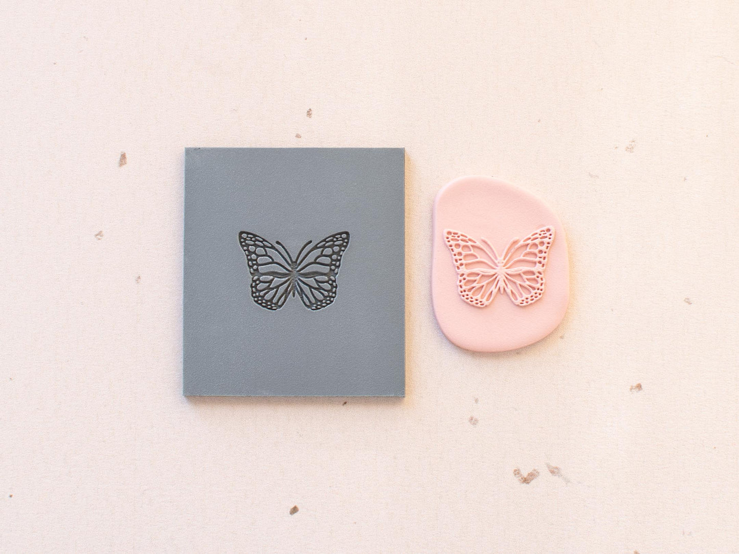 Embossing Texture Mat for Polymer Clay / Bee, Dragonfly and Butterfly