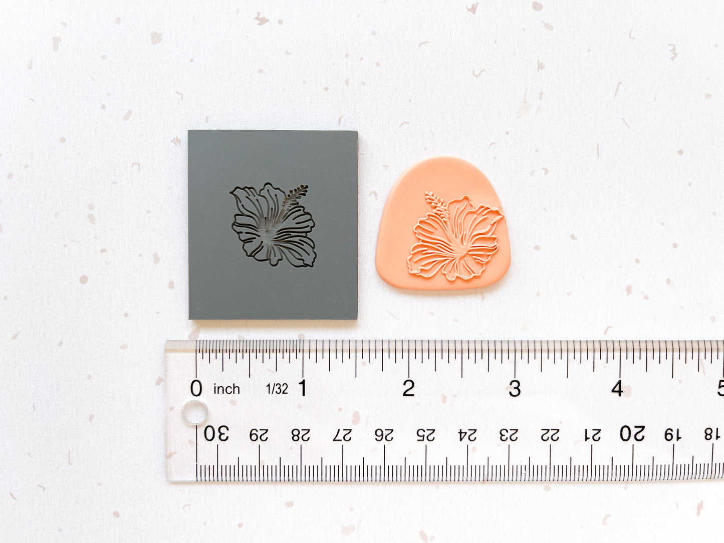 Embossing Texture Mat for Polymer Clay / Palm Leaf, Hibiscus, Monstera