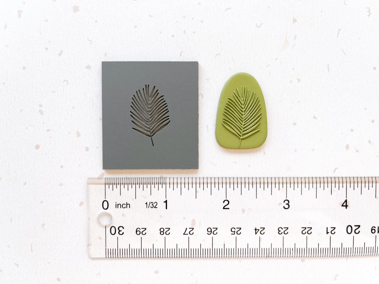Tropical Leaves Monstera Rubber Stamp small Texture Sheet Mat