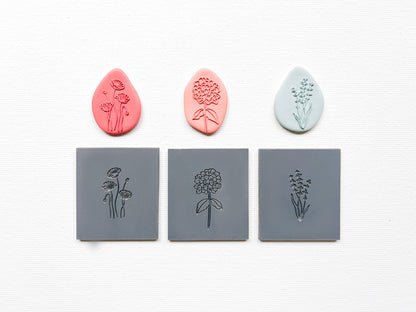 Embossing Texture Mat for Polymer Clay, Summer Flowers