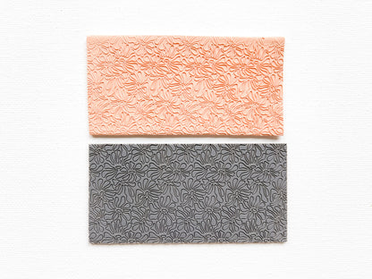 Texture Mat for Polymer Clay, Groovy Abstract Flowers