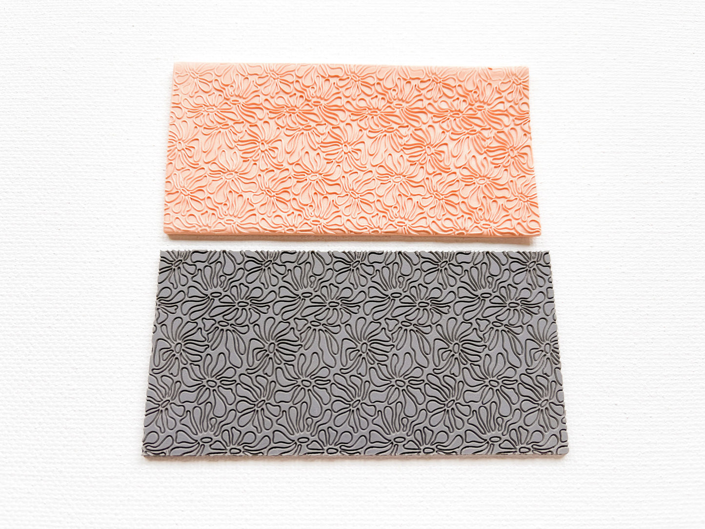 Texture Mat for Polymer Clay, Groovy Abstract Flowers