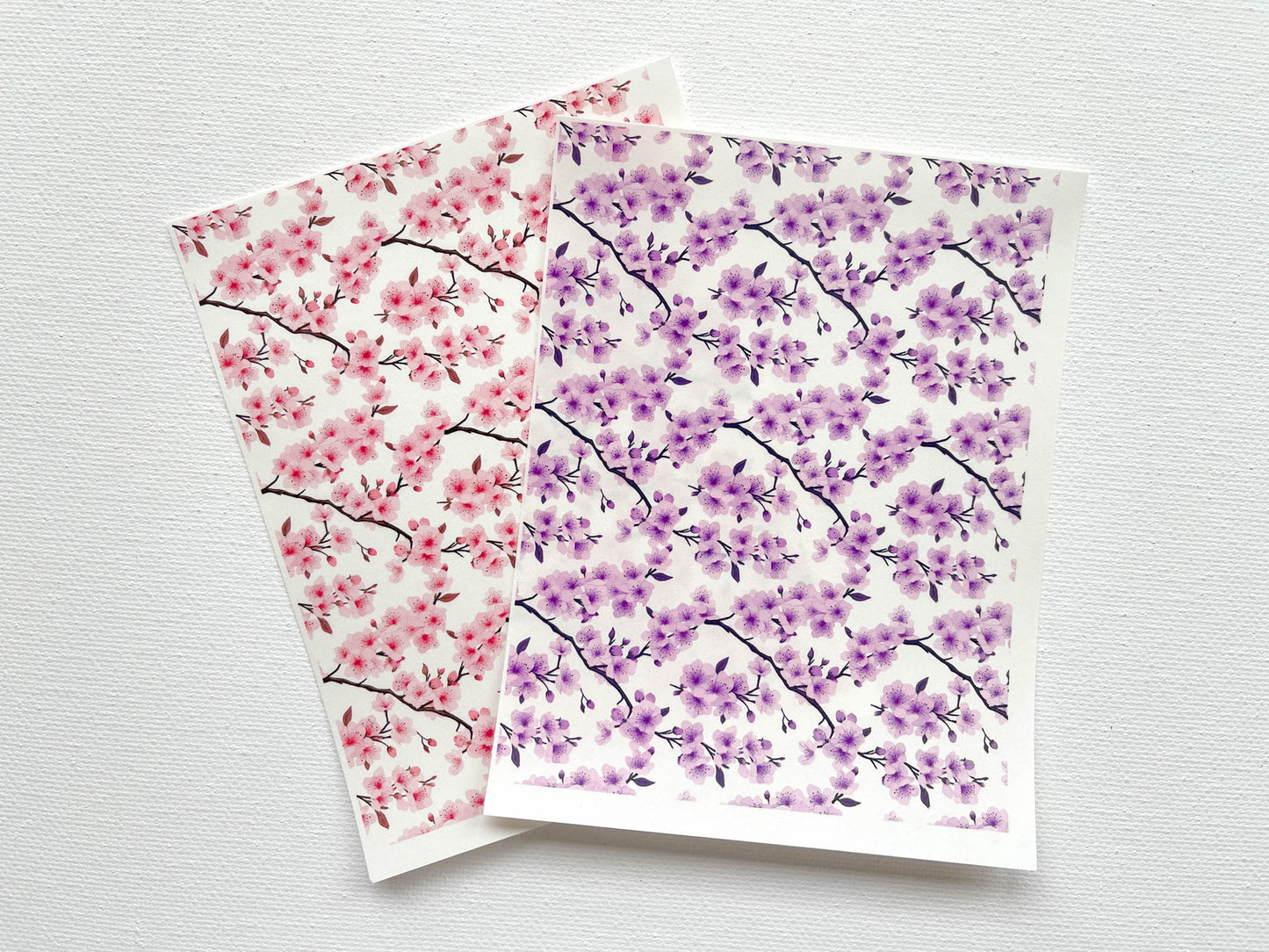 Custom Transfer Sheet for Sarah B, Cherry Blossoms / Purple