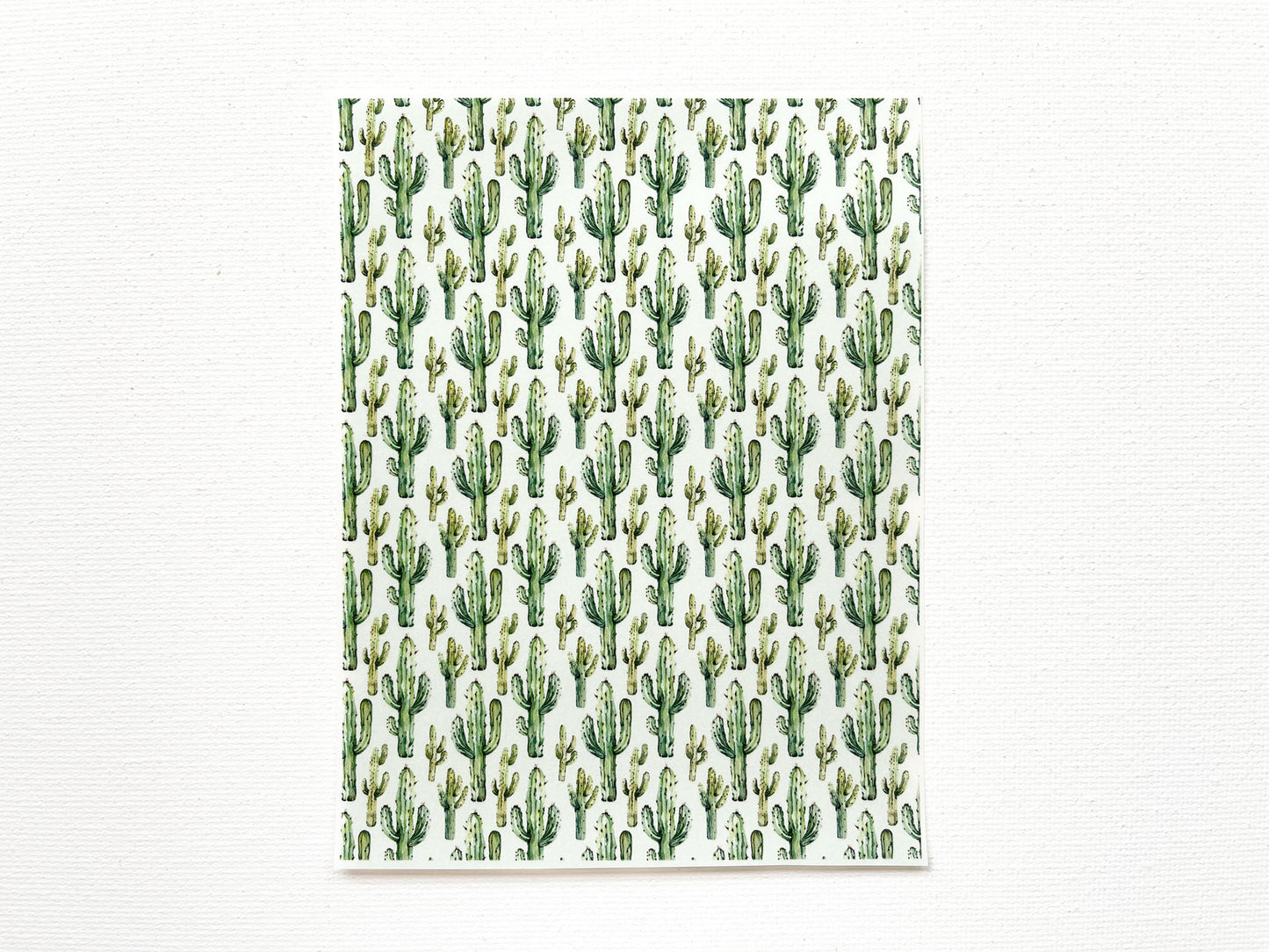 Transfer Sheet for Polymer Clay, Cactus Pattern