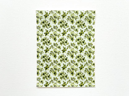 Transfer Sheet for Polymer Clay, Blue, Green, Orange Florals