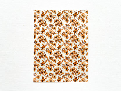 Transfer Sheet for Polymer Clay, Blue, Green, Orange Florals