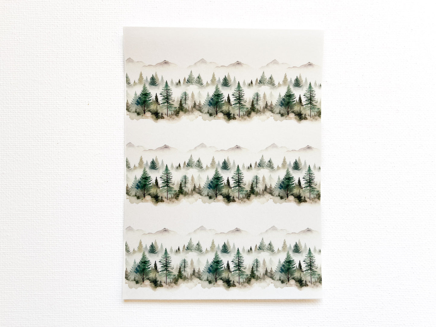 Transfer Sheet for Polymer Clay, Pine Trees and Mountains