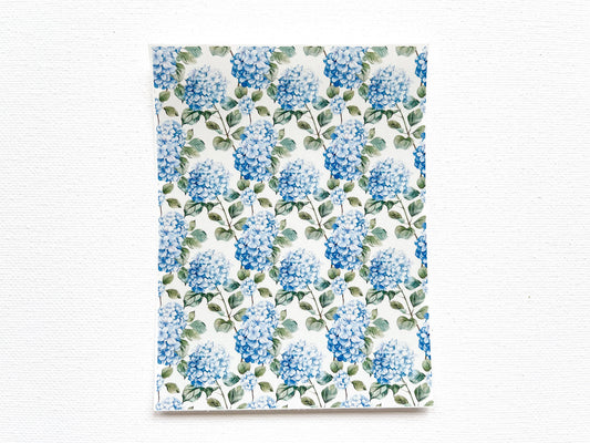 Transfer Sheet for Polymer Clay, Blue Hydrangea #2