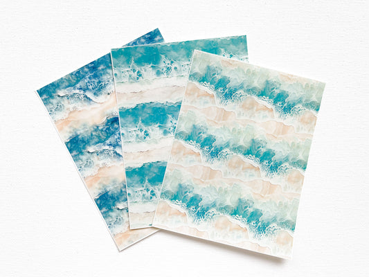 Transfer Sheet for Polymer Clay, Ocean