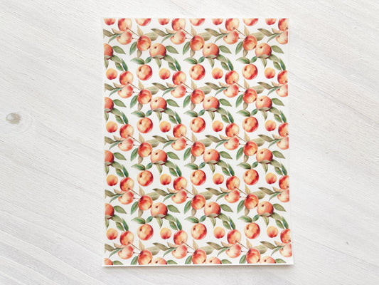 Transfer Sheet for Polymer Clay, Water-Soluble Paper, Peaches