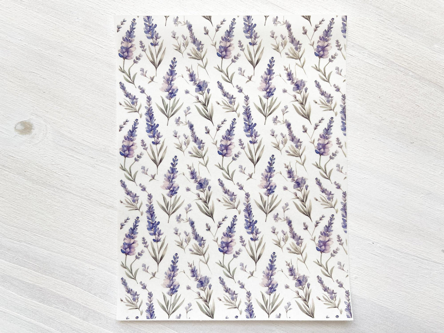 Transfer Sheet for Polymer Clay, Water-Soluble Paper, Lavender #1