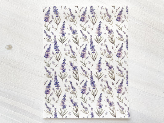 Transfer Sheet for Polymer Clay, Water-Soluble Paper, Lavender #1