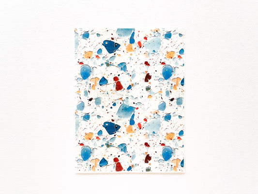 Transfer Sheet for Polymer Clay, Water-Soluble Paper, Abstract Mosaic Pattern