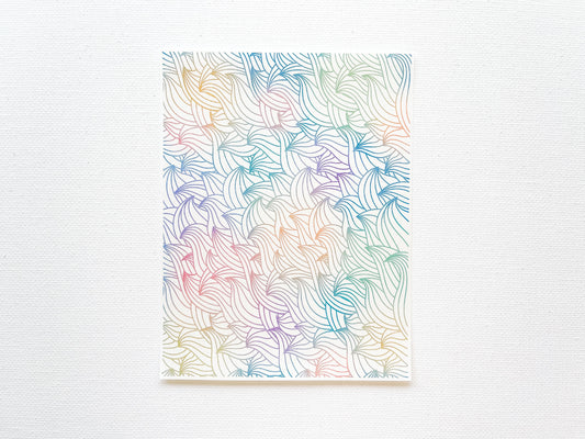 Transfer Sheet for Polymer Clay, Rainbow Wavy Pattern