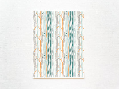 Transfer Sheet for Polymer Clay, Water-Soluble Paper, Abstract Line Pattern