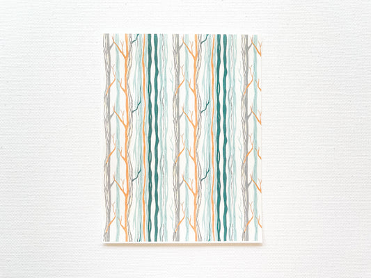 Transfer Sheet for Polymer Clay, Water-Soluble Paper, Abstract Line Pattern