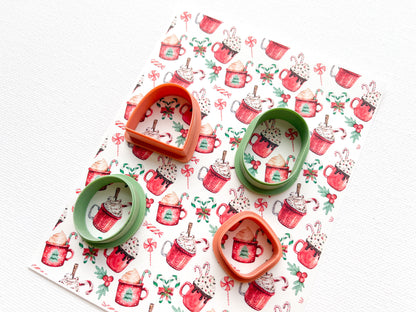 Transfer Sheet for Polymer Clay, Peppermint Mocha
