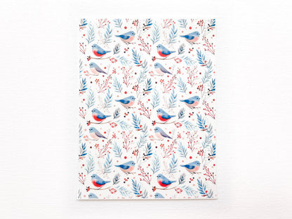 Transfer Sheet for Polymer Clay, Blue Birds