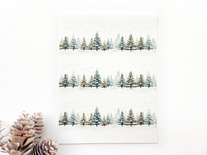 Transfer Sheet for Polymer Clay, Winter Trees