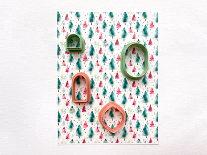Transfer Sheet for Polymer Clay, Holiday Pine Trees