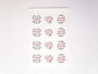 Transfer Sheet for Polymer Clay, Seasons's Greetings