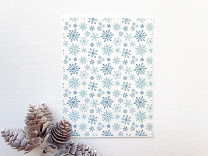 Transfer Sheet for Polymer Clay, Snowflakes