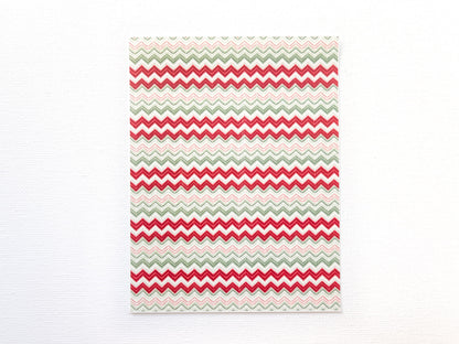 Transfer Sheet for Polymer Clay, Green Red Knit Pattern