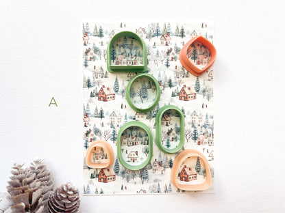 Transfer Sheet for Polymer Clay, Winter Village