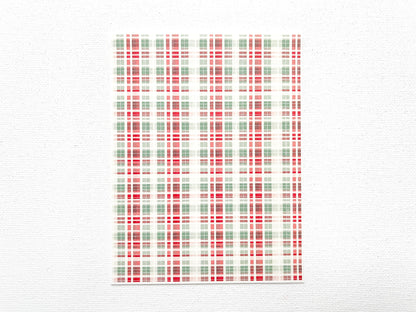 Transfer Sheet for Polymer Clay, Red and Green Plaid