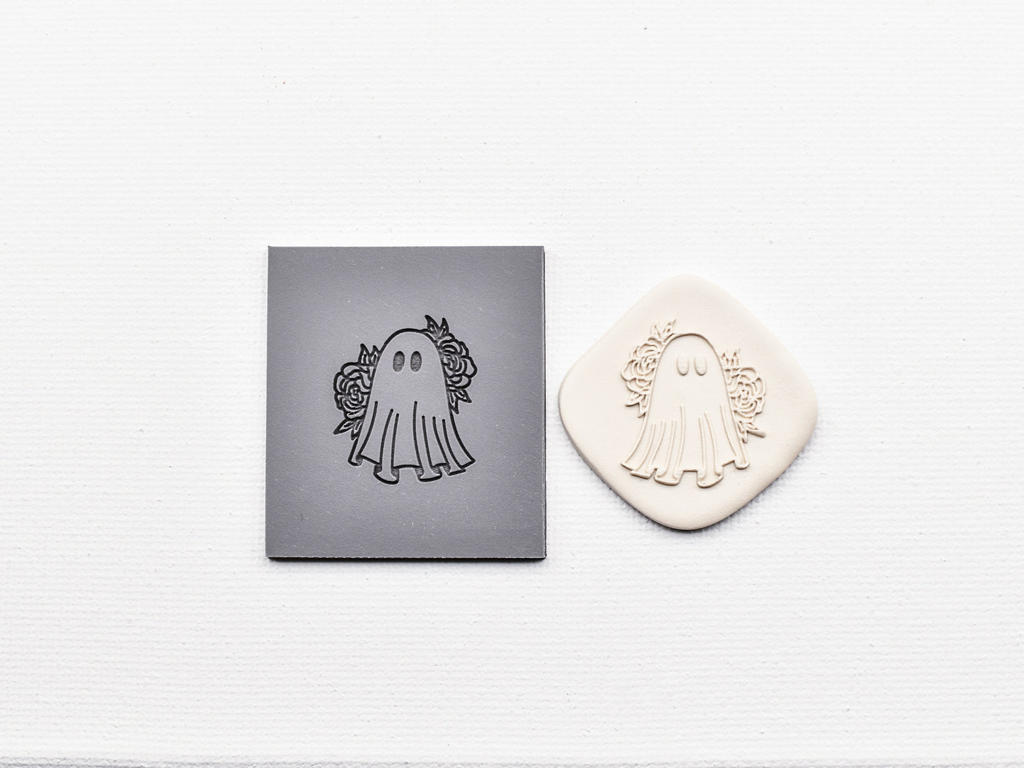 Embossing Texture Mat for Polymer Clay / Spider Web, Ghost, Skeleton Cat
