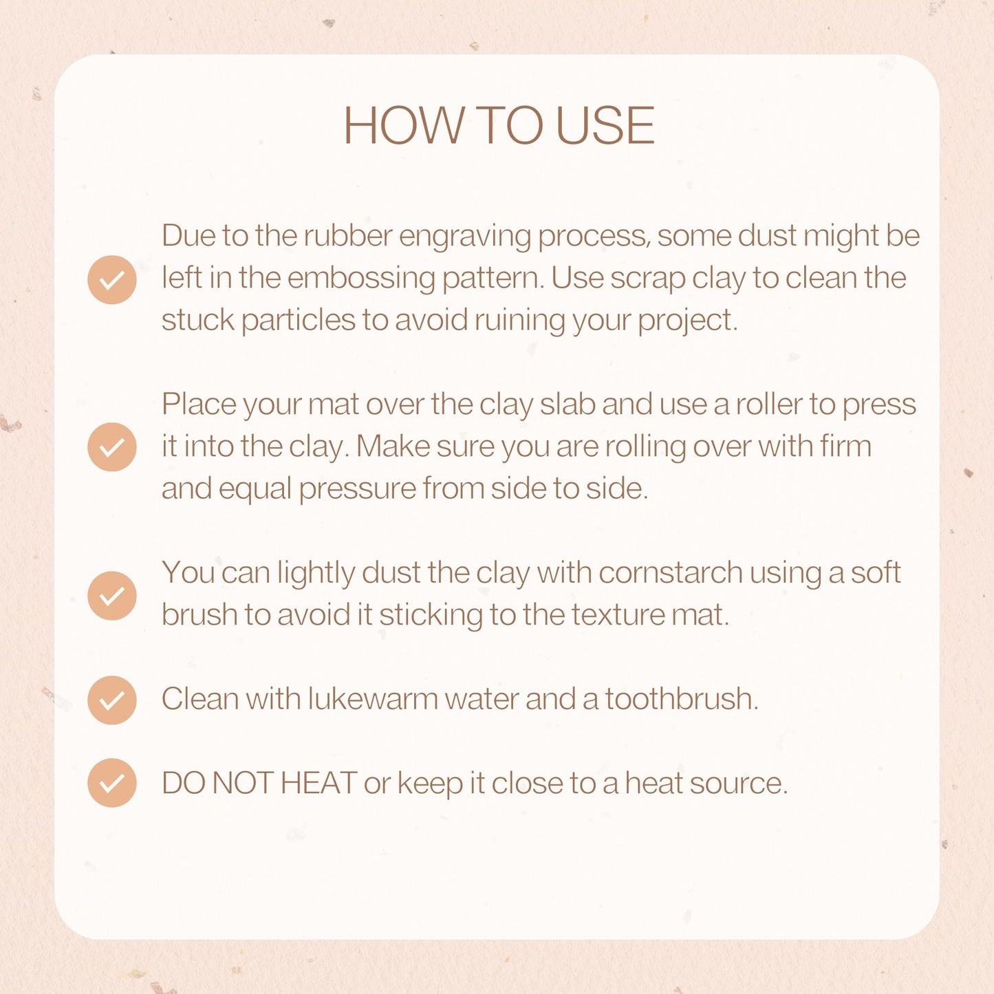 Embossing Texture Mat for Polymer Clay, Mushroom Garden