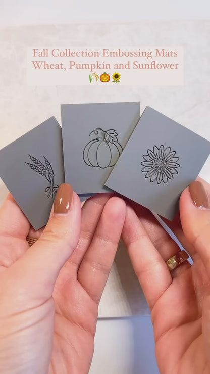 Embossing Texture Mat for Polymer Clay / Pumpkin, Sunflower, Wheat