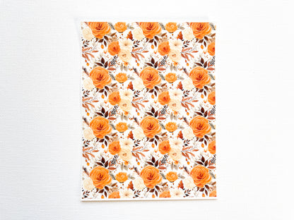 Transfer Sheet for Polymer Clay, Orange Roses