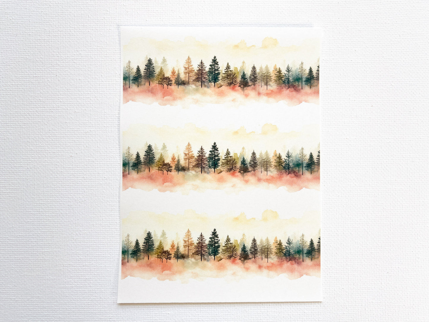 Transfer Sheet for Polymer Clay, Pine Trees