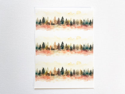 Transfer Sheet for Polymer Clay, Pine Trees
