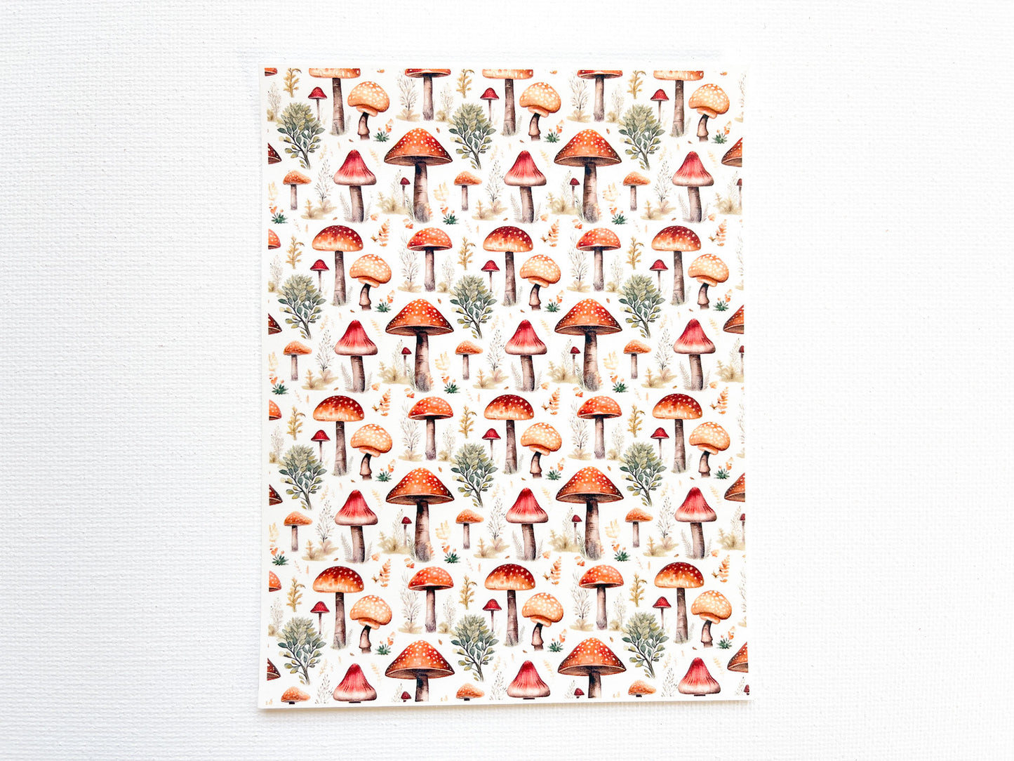 Transfer Sheet for Polymer Clay, Mushrooms #1