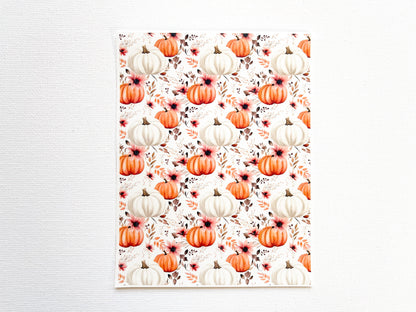 Transfer Sheet for Polymer Clay, Florals & Pumpkins