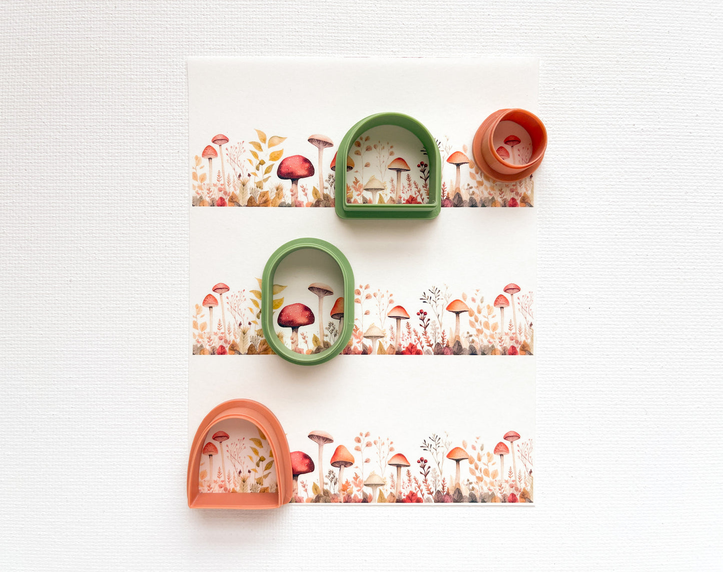 Transfer Sheet for Polymer Clay, Mushroom Garden