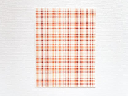 Transfer Sheet for Polymer Clay, Fall Plaid Pattern
